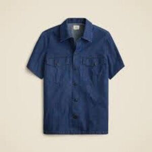 J. Crew Short Sleeve Midweight Denim Workshirt